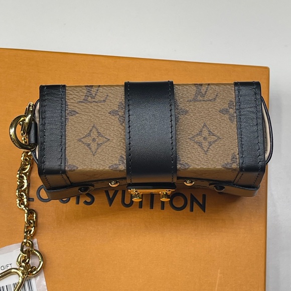 Louis Vuitton Reverse Monogram Essential Trunk Mini Bag R98571 Chain w Carabiner - Picture 4 of 16